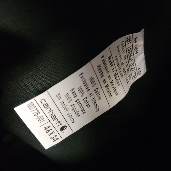 NWT Carhartt mens Loose Fit Firm Duck Insulated Bib Overall - Picture 4 of 7